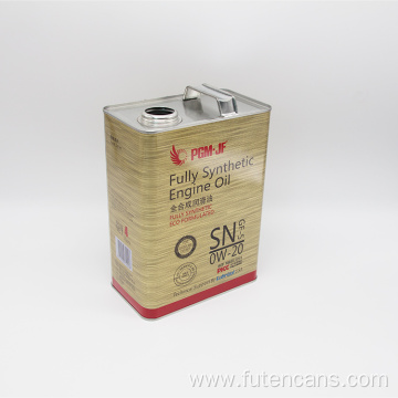 4 Liter Square Tin Can for Engine Oil